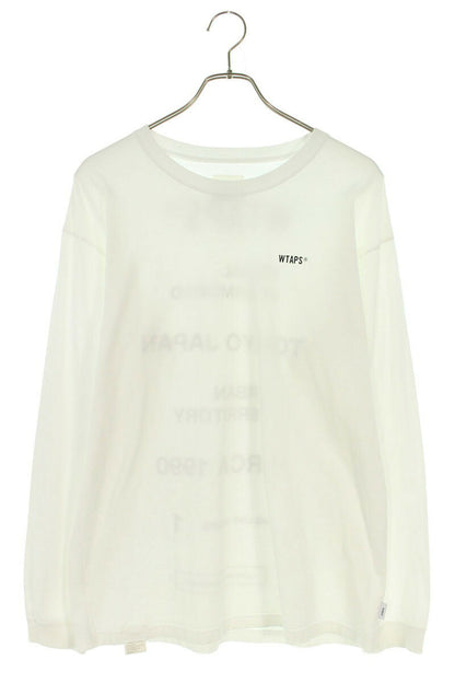 Vintage Wtaps Tops - WTAPS Logo Print Long Sleeve T-Shirt White Size M - Authentic Archive