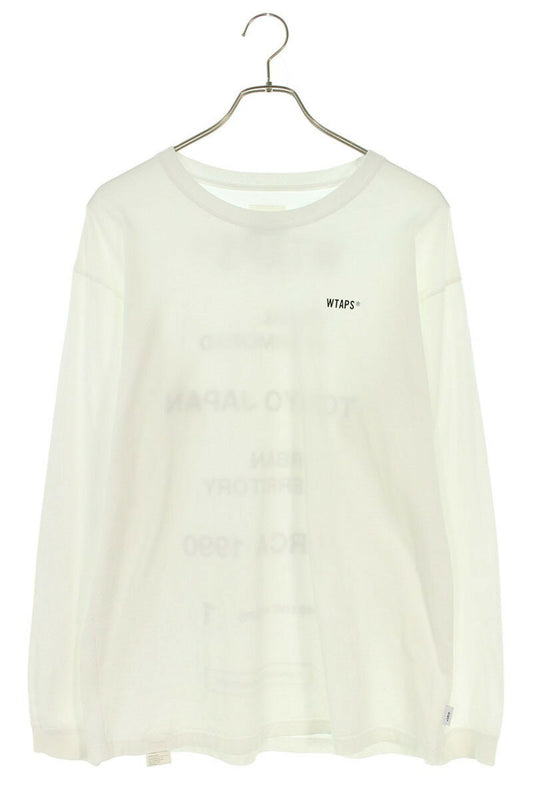 Vintage Wtaps Tops - WTAPS Logo Print Long Sleeve T-Shirt White Size M - Authentic Archive