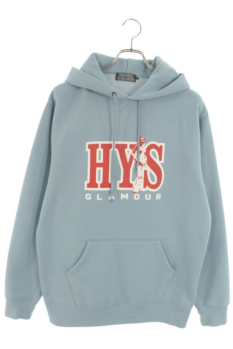 Hysteric Glamour HYS UNIVERSITY Print Hoodie Blue Size L