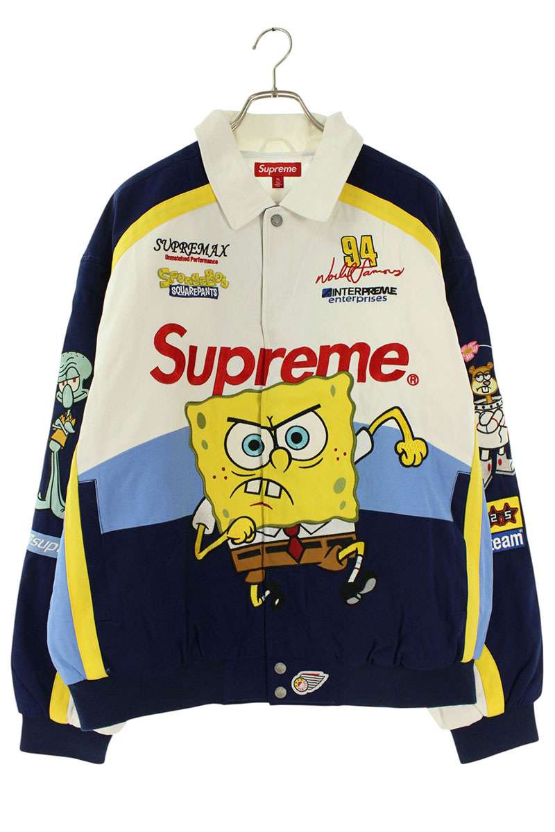 Supreme 25SS SpongeBob SquarePants Jeff Hamilton Racing Jacket Size XL