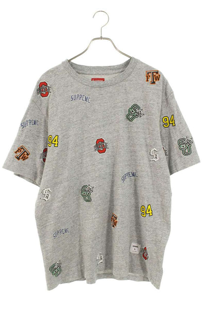 Supreme 20SS University S S Top Patchwork T-Shirt Gray Size L