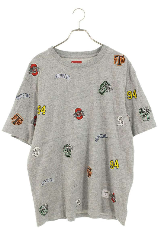 Supreme 20SS University S S Top Patchwork T-Shirt Gray Size L