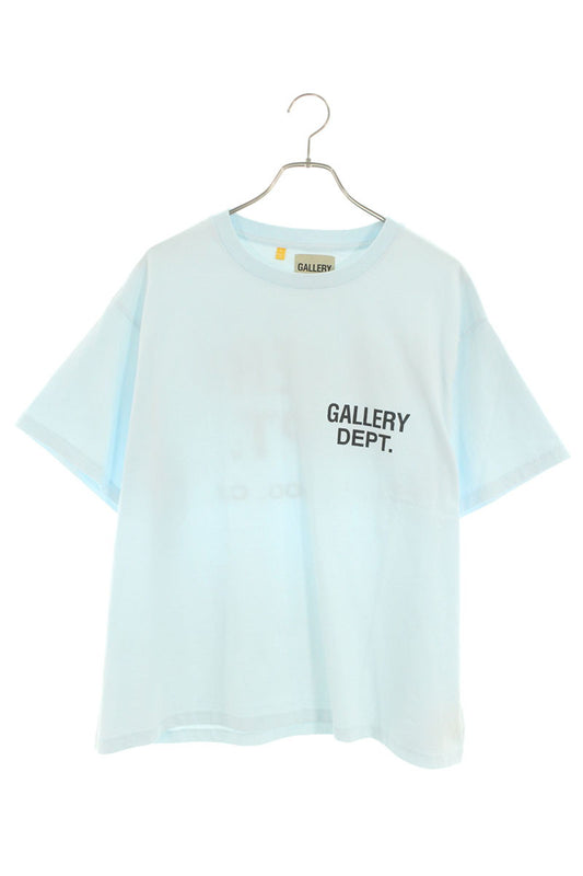 Gallery Dept. Logo Print T-Shirt Blue x Black Size L