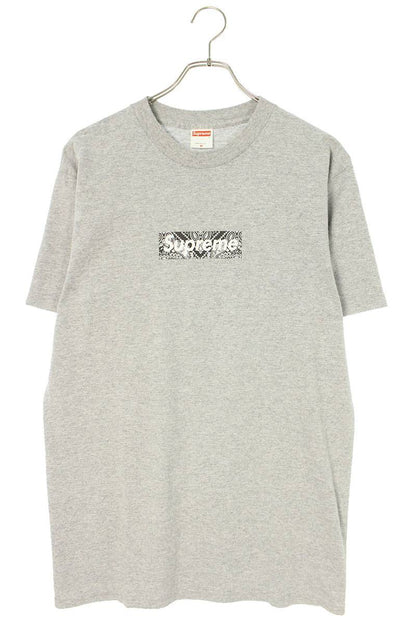 Supreme Paisley Box Logo Tee Logo T-Shirt Gray Size M