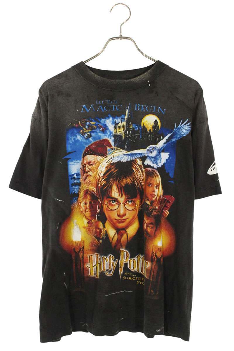 Saint Michael 25AW Print T-Shirt Black Size S