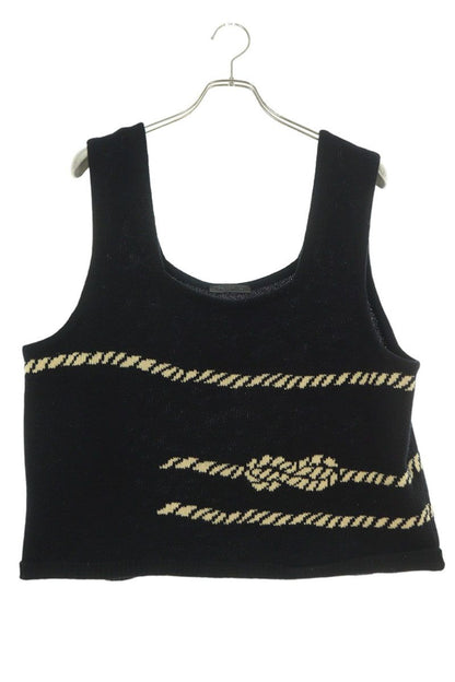Prada 22SS Wool Knit Vest Black Size L