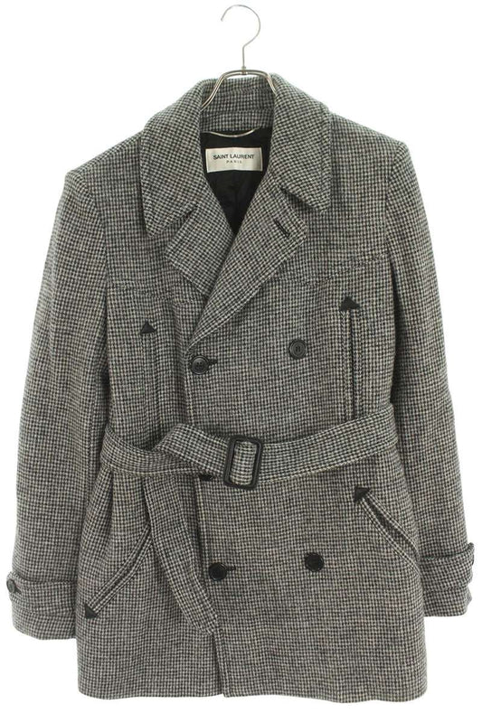 Saint Laurent Paris Wool Coat Gray Size M