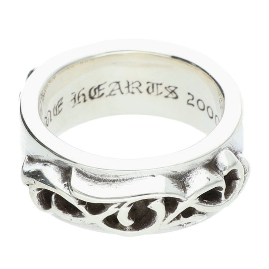Chrome Hearts DBL NARROW VINE BAND Ring Silver Size 13.5 (Silver 15.1g)