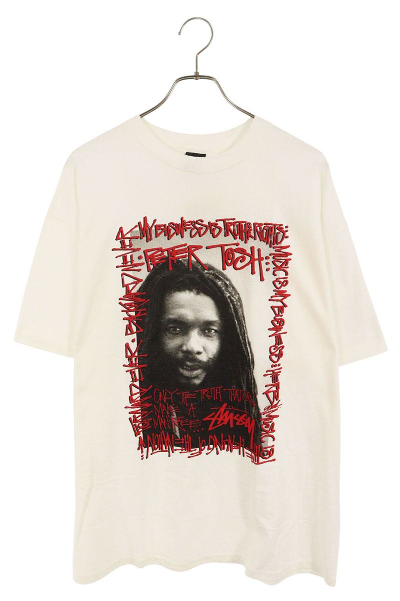 Stussy PETER TOSH Print T-Shirt White Size XL