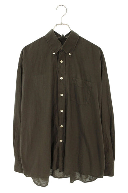 Our Legacy Cotton Long Sleeve Shirt Brown Size S