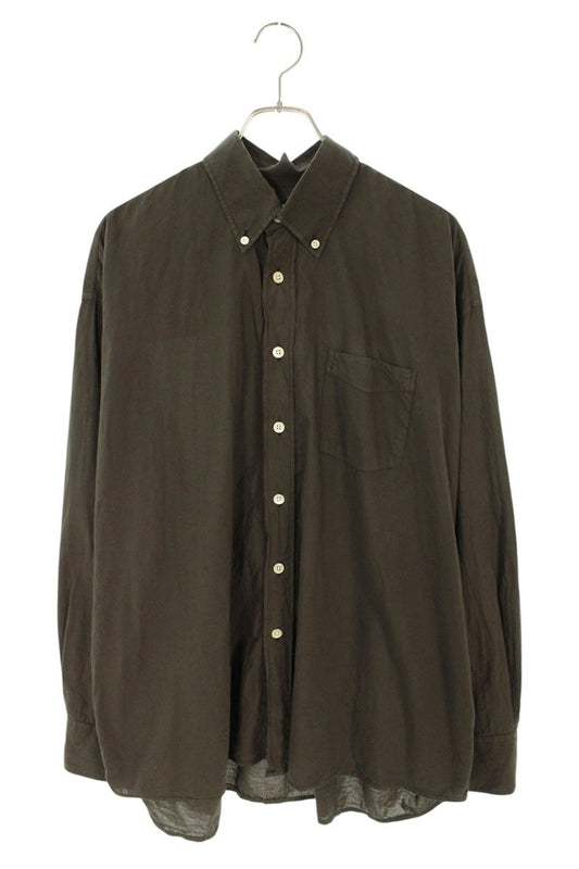Our Legacy Cotton Long Sleeve Shirt Brown Size S