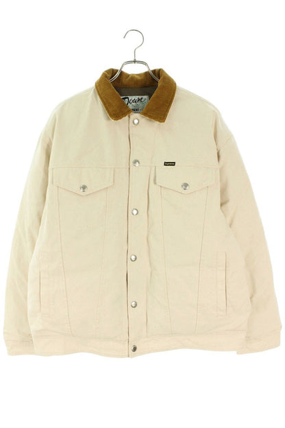 Supreme x Schott 22AW Canvas Down Truker Jacket Beige Size L