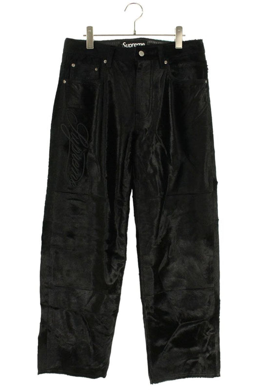 Supreme 25SS Leather Long Pants Black US 30