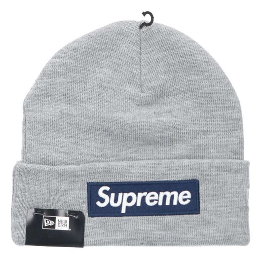Supreme Logo Beanie Gray x Blue Size ONE SIZE
