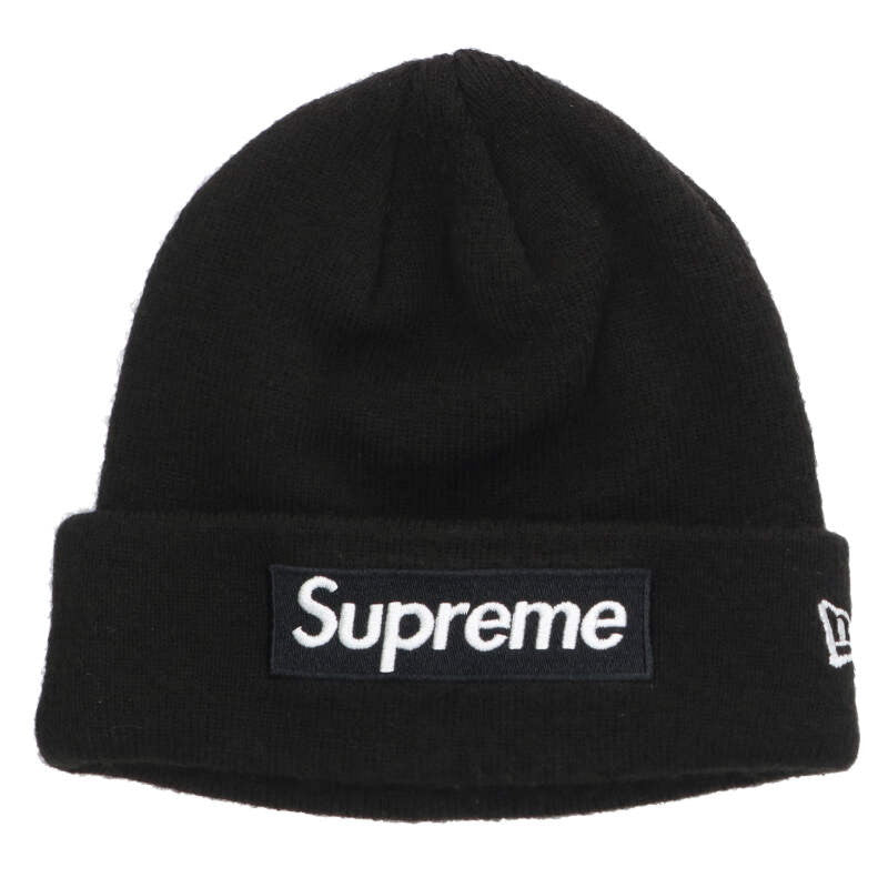 Supreme x New Era New Era Box Logo Beanie Logo Hat Black Size ONE SIZE