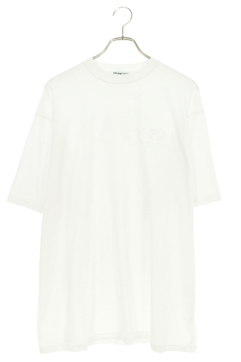 Balenciaga Logo Embroidered T-Shirt White Size 3