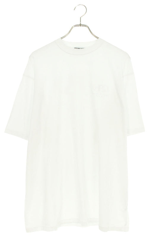 Balenciaga Logo Embroidered T-Shirt White Size 3