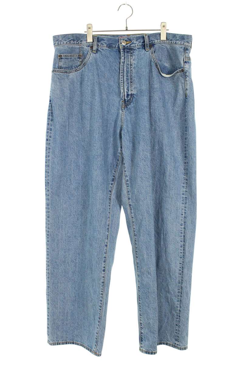 Supreme Baggy Jean Classic Logo Denim Pants Blue Size 36