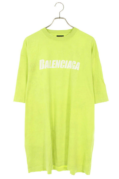 Balenciaga Logo Print T-Shirt Green Size S