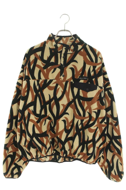 Saint Michael 24AW All-Over Print Fleece Blouson Brown Size XL