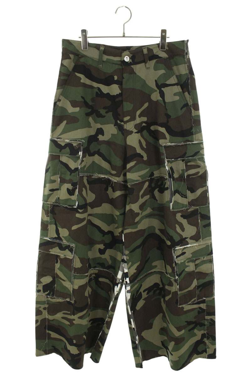 Vetements 24AW Camo Cargo Long Pants Green Size S