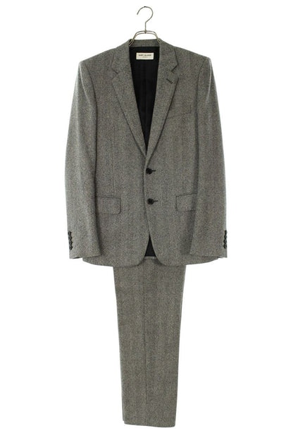 Saint Laurent Paris Herringbone wool Tailored suit Gray Size S