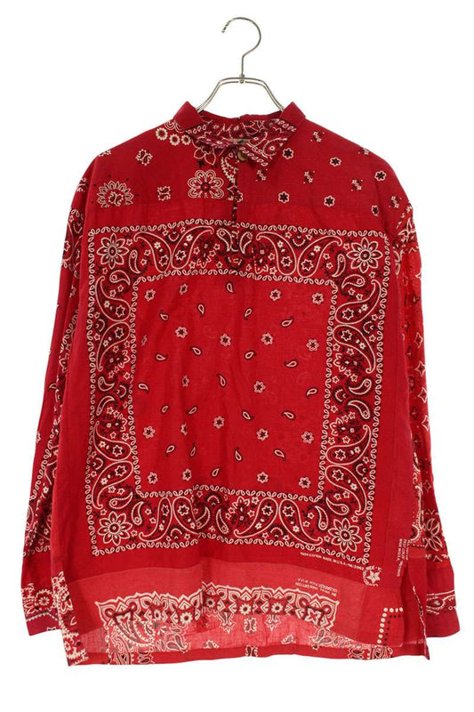 Visvim 18SS KERCHIEF TUNIC SHIRT Red Size M