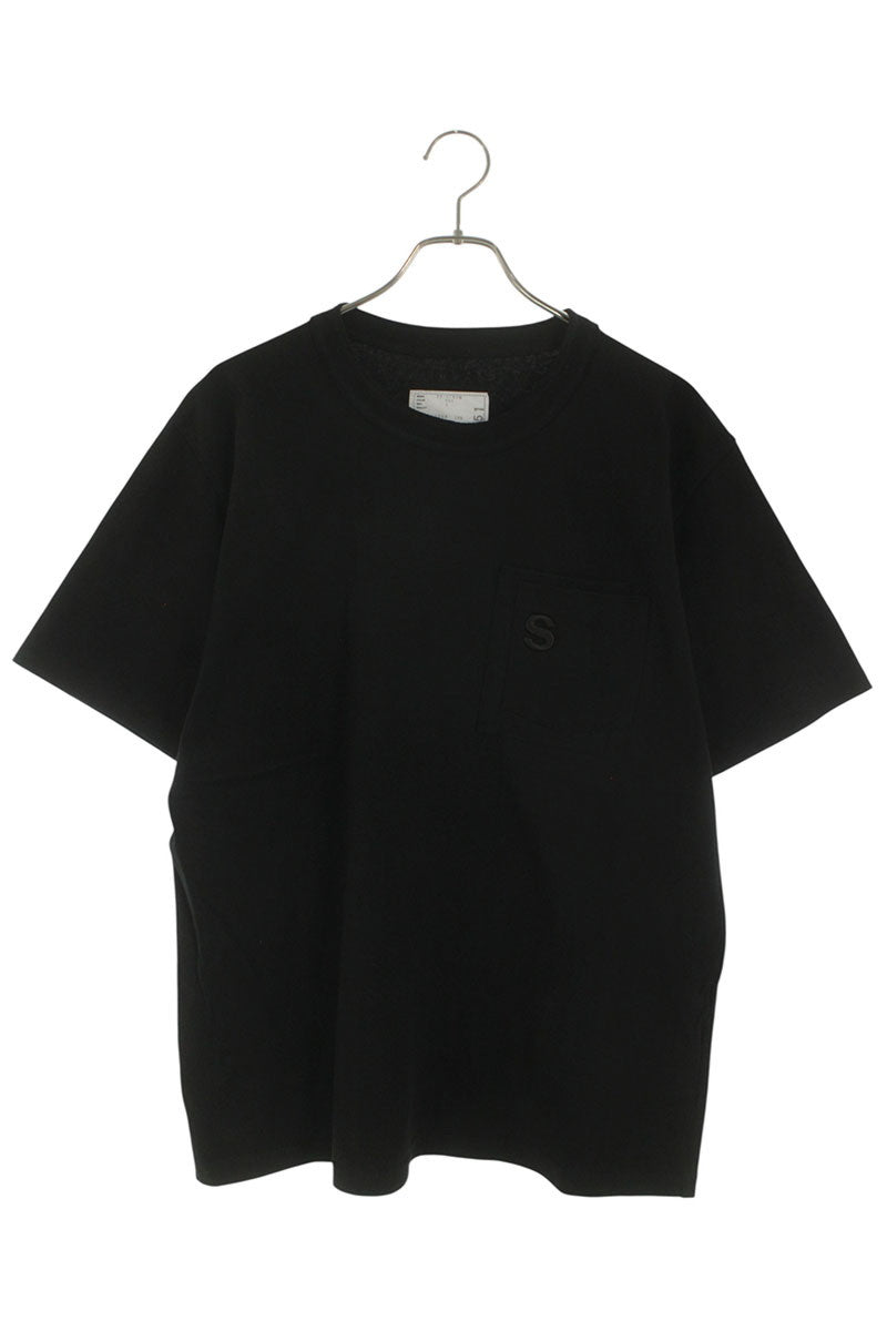 Sacai Logo Embroidered T-Shirt Black Size XL