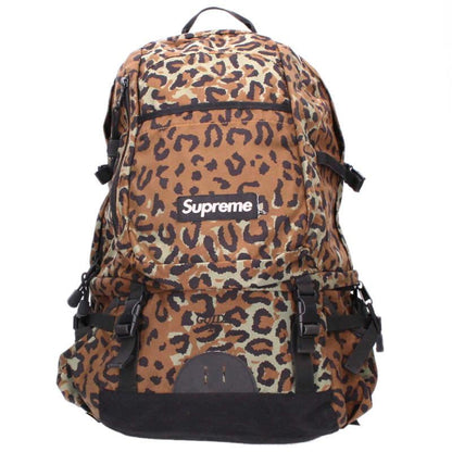 Supreme 10SS Leopard backpack Brown x Black One Size
