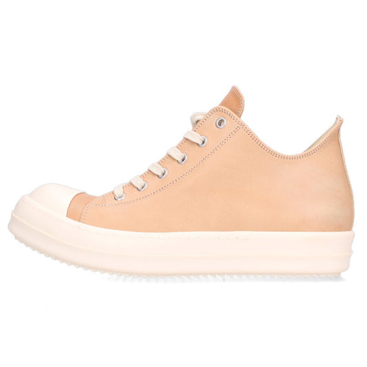 Rick Owens Leather Sneakers Beige x White Size 42