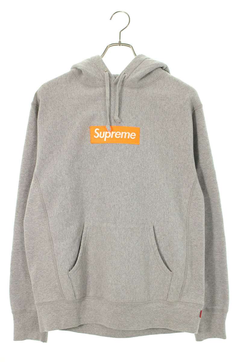 Supreme 16AW Box Logo Hooded Sweatshirt Gray Size M