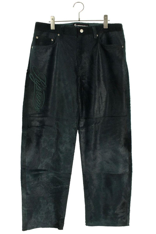 Supreme 25SS Leather Long Pants Green US 32