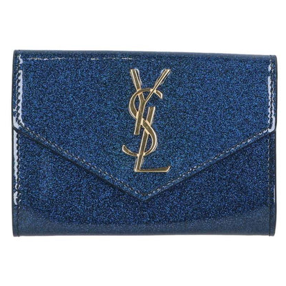Saint Laurent Paris Logo Card Case Blue