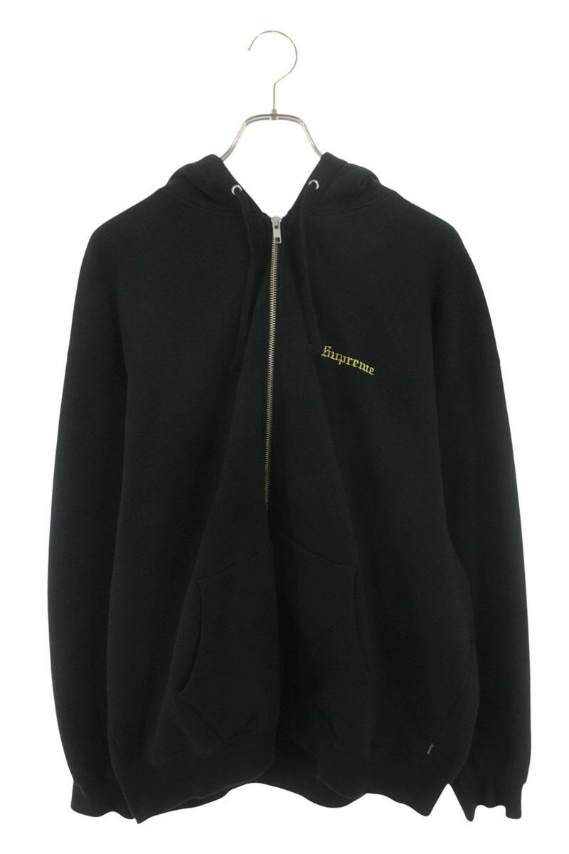 Supreme 25SS Crest Zip Up Hooded Sweatshirt Black Size XL