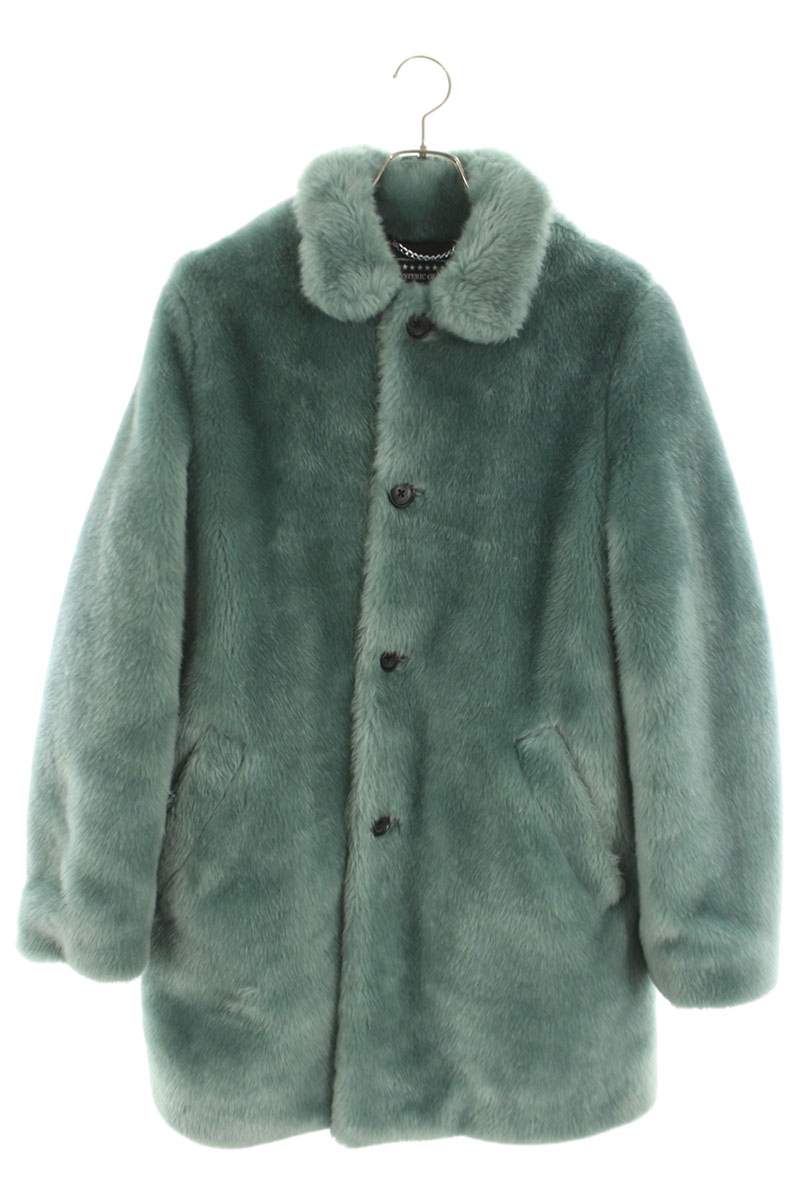 Supreme 17AW Fuck You Faux Fur Coat Green Size S