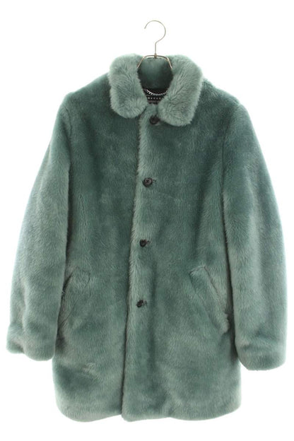 Supreme 17AW Fuck You Faux Fur Coat Green Size S