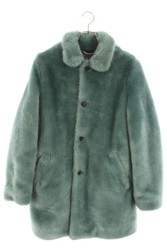 Supreme 17AW Fuck You Faux Fur Coat Green Size S