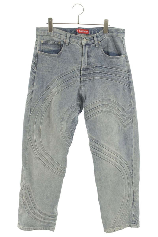 Supreme 24SS S Logo Loose Fit Jean S Denim Pants Blue Size 30