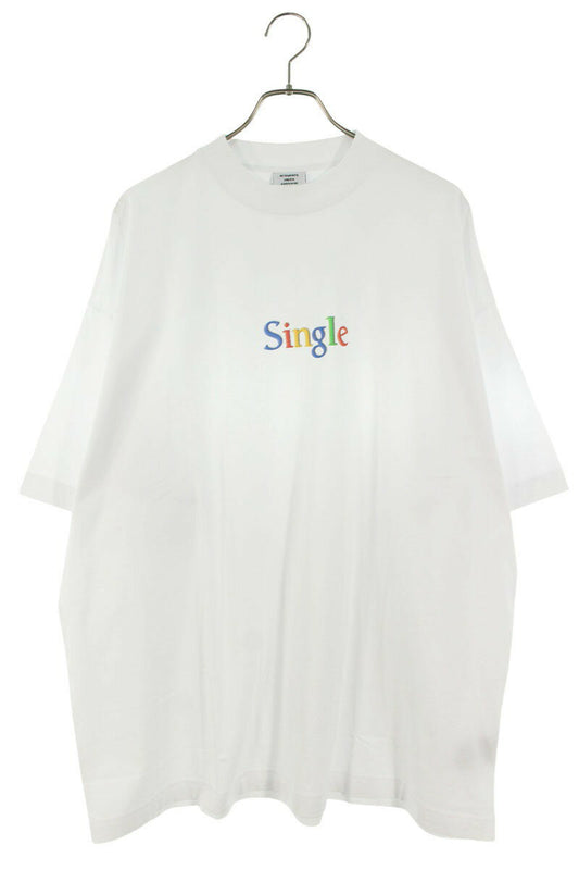 Vetements 25SS Single Logo T-Shirt White Size S