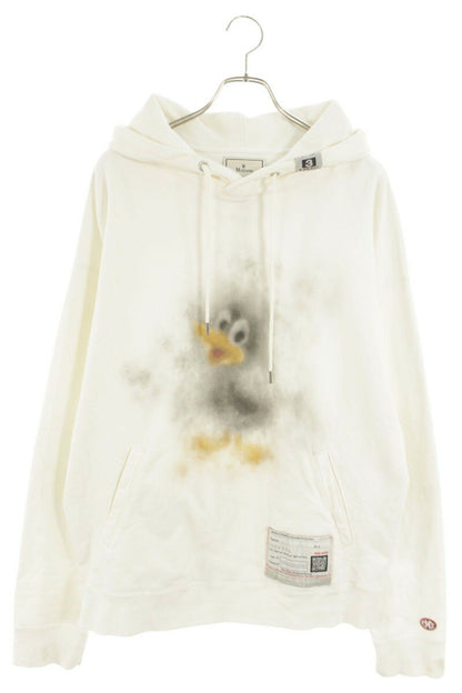 MIHARAYASUHIRO Print Pullover Hoodie White Size 46