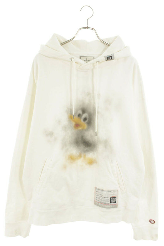 MIHARAYASUHIRO Print Pullover Hoodie White Size 46