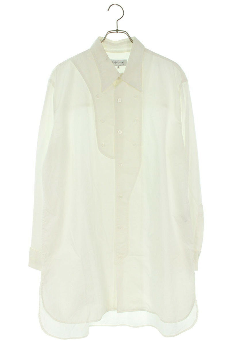 Vintage Yohji Yamamoto Tops - Yohji Yamamoto Pour Homme Multi Button Longline L/S White M - Authentic Archive