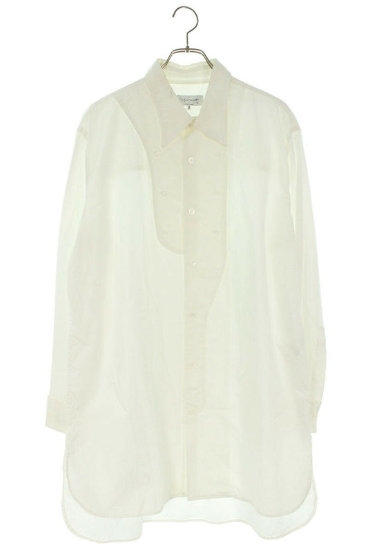Vintage Yohji Yamamoto Tops - Yohji Yamamoto Pour Homme Multi Button Longline L/S White M - Authentic Archive