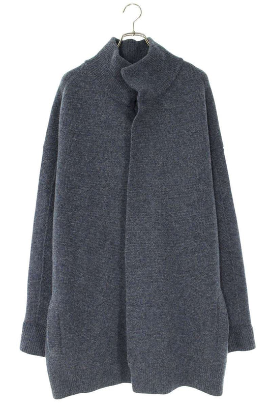JILSANDER Long Knit Jacket Blouson Blue Size M