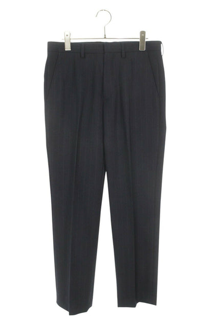 Dries Van Noten Striped Wool Long Pants Blue Size 44
