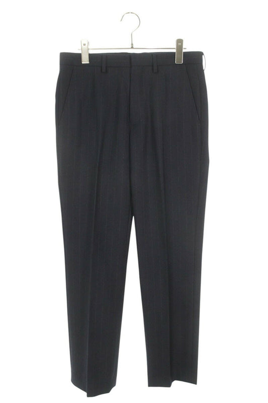 Dries Van Noten Striped Wool Long Pants Blue Size 44