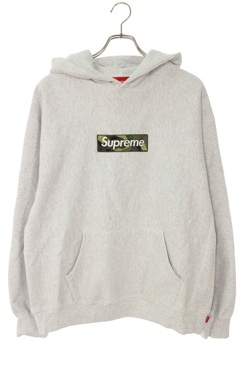 Supreme 23AW Box Logo Hooded Sweatshirt Gray Size L