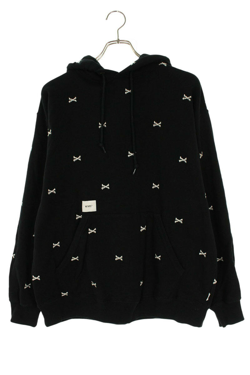 Vintage Wtaps Tops - WTAPS Crossbone Embroidered Pullover Hoodie Size L - Authentic Archive