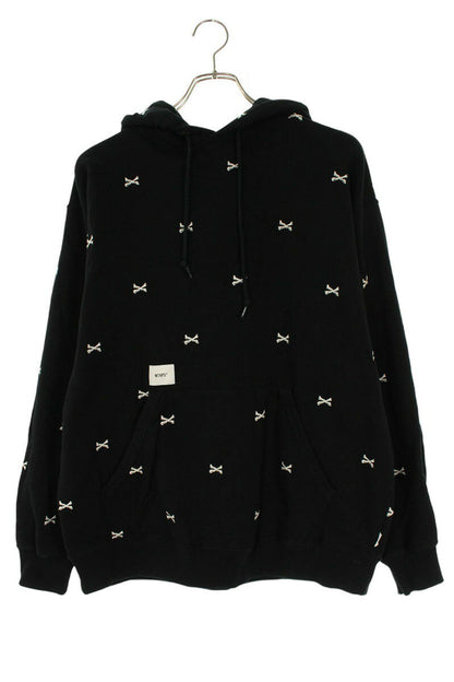 Vintage Wtaps Tops - WTAPS Crossbone Embroidered Pullover Hoodie Size L - Authentic Archive