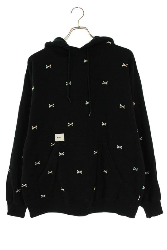 Vintage Wtaps Tops - WTAPS Crossbone Embroidered Pullover Hoodie Size L - Authentic Archive